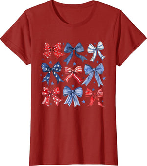 4th of July Coquette Bow Ribbon Red White and Blue