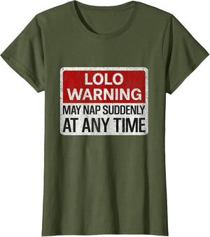 Funny LOLO Warning Sign May Nap Suddenly at Any Time