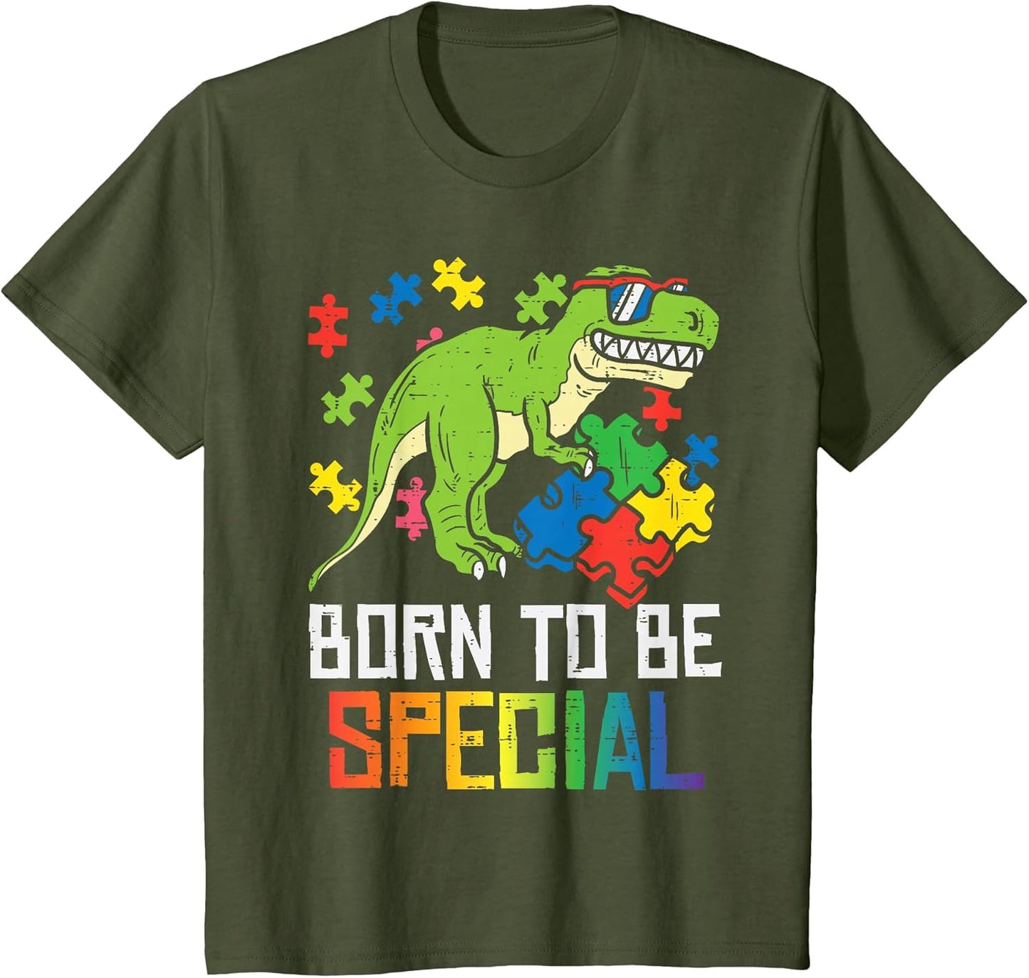 Kids Born Special Trex Puzzle Dino Boys Autism Awareness Toddler