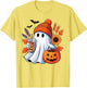 Cute Ghost Drinking Coffee Autumn Pumpkin Halloween Costume