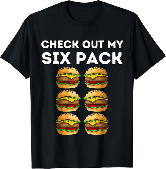 Funny Burger Abs Check Out My Six Pack Junkfood Burger Lover