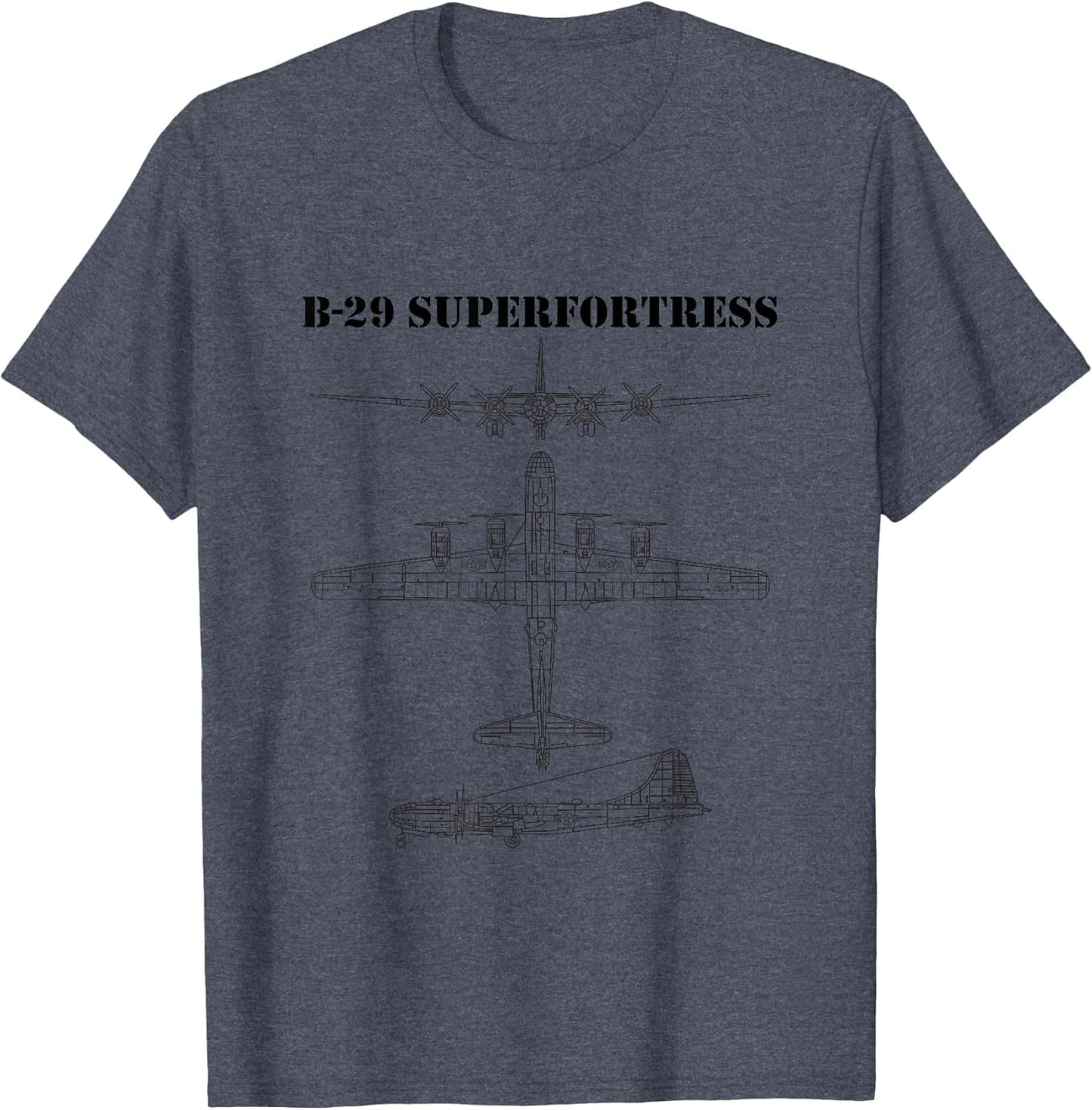 B-29 Superfortress Aircraft Schematic WW2 Bomber B29