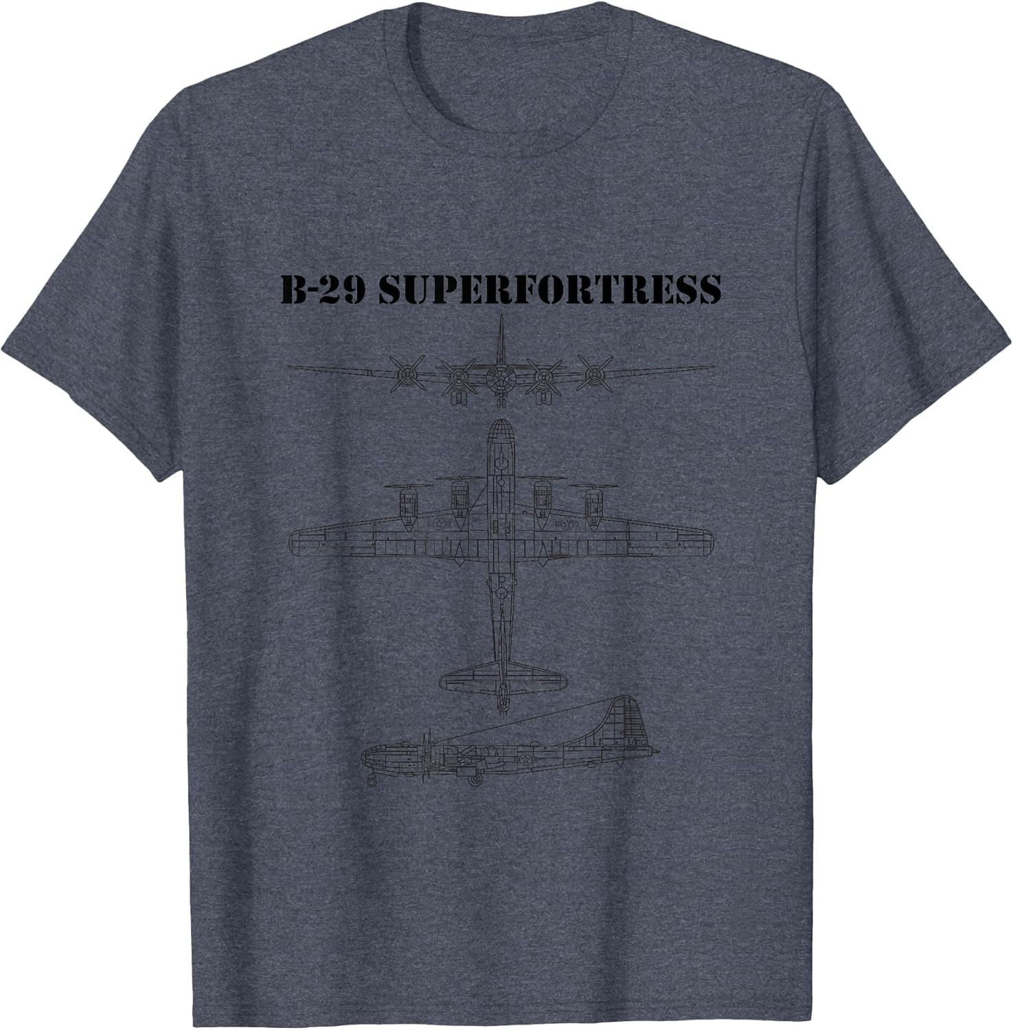B-29 Superfortress Aircraft Schematic WW2 Bomber B29