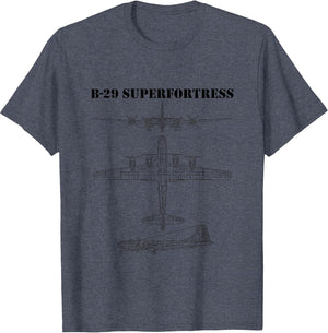 B-29 Superfortress Aircraft Schematic WW2 Bomber B29