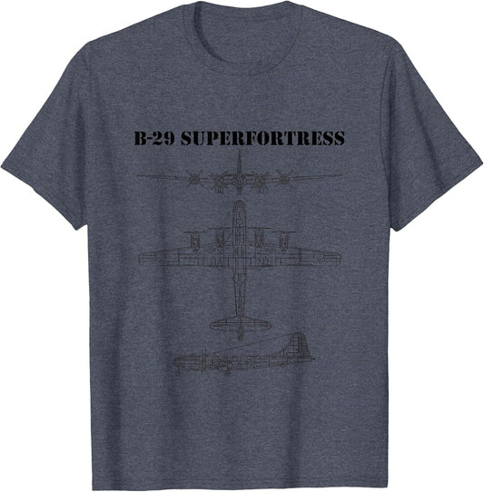 B-29 Superfortress Aircraft Schematic WW2 Bomber B29