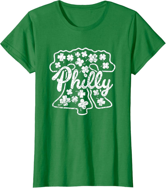 Philly Fan Irish ST Patricks Liberty Bell Philadelphia Green