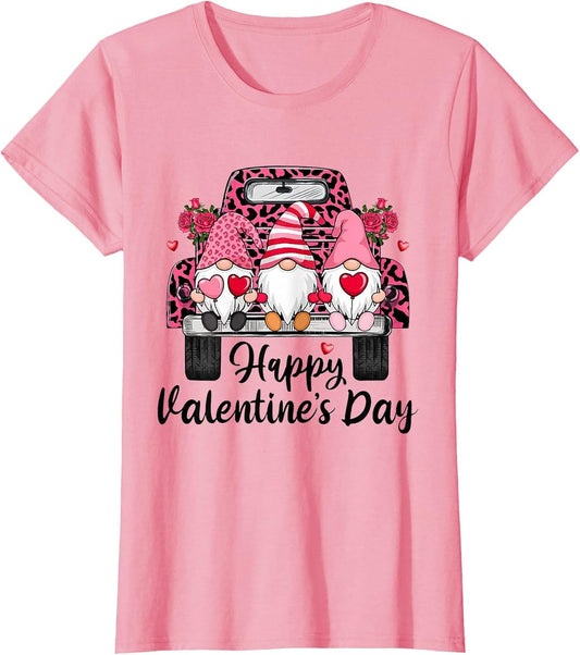 Three Gnomes and Leopard Truck Happy Valentine's Day
