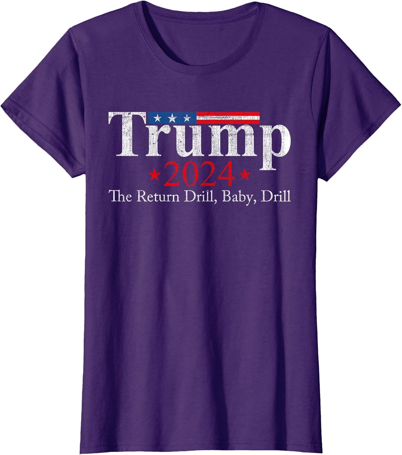 Vintage Trump 2024 Drill Baby Dril US Flag