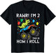 Kids Rawr Im 2 Dino Monster Truck 2nd Birthday Boys Kids Toddler