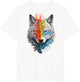 Wolf Face Abstract Animal Art Tree Graphic Wolf