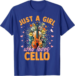 Cello Musical Girls Women Just A Girl Who Loves Cello