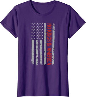 No Kings in America US Flag Vintage