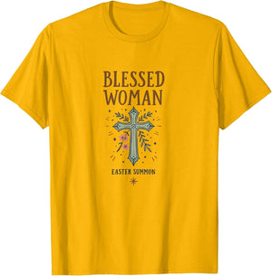 Blessed Woman Easter Summon Religious Design