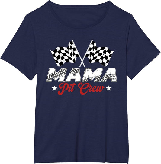 Mama Pit Crew Race Car Birthday Family Racing