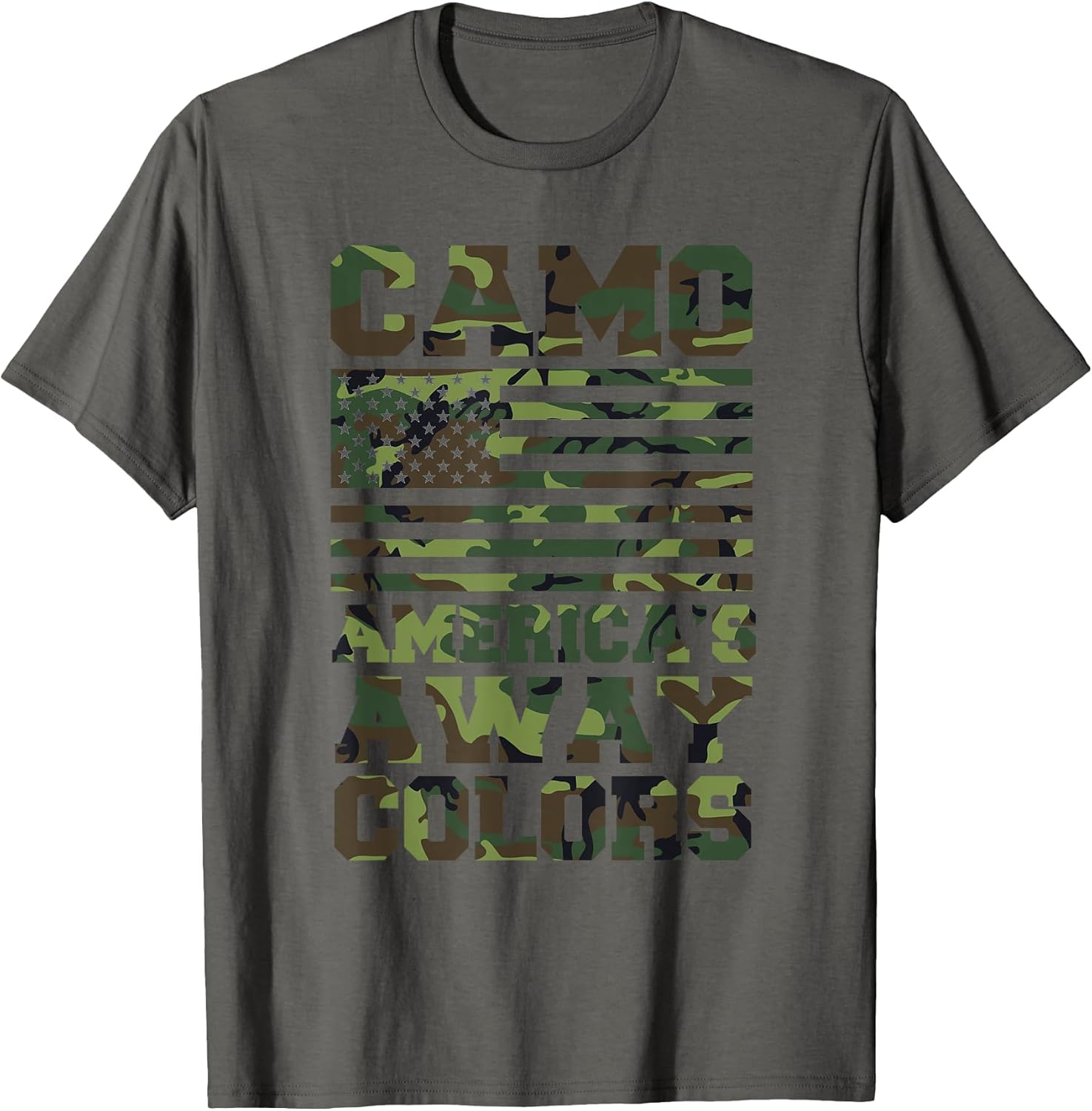 Camo America's Away Colors Patriotic T Shirt