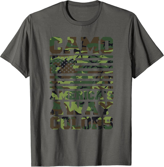 Camo America's Away Colors Patriotic T Shirt