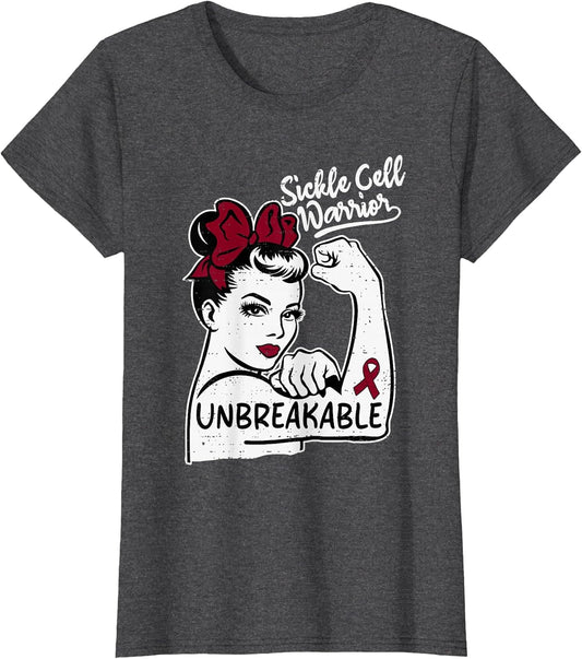 Sickle Cell Warrior Anemia Awareness SCD Ribbon Burgundy