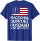 ON Back Emotional Support Husband Do Not Pet American Flag