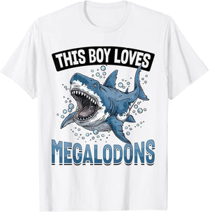 Funny Megalodon Shark Animal This Boy Loves Megalodons