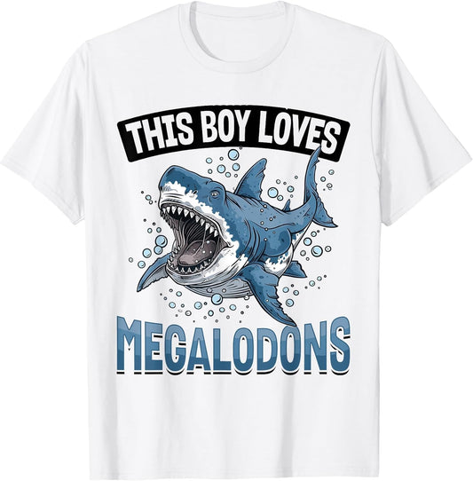 Funny Megalodon Shark Animal This Boy Loves Megalodons
