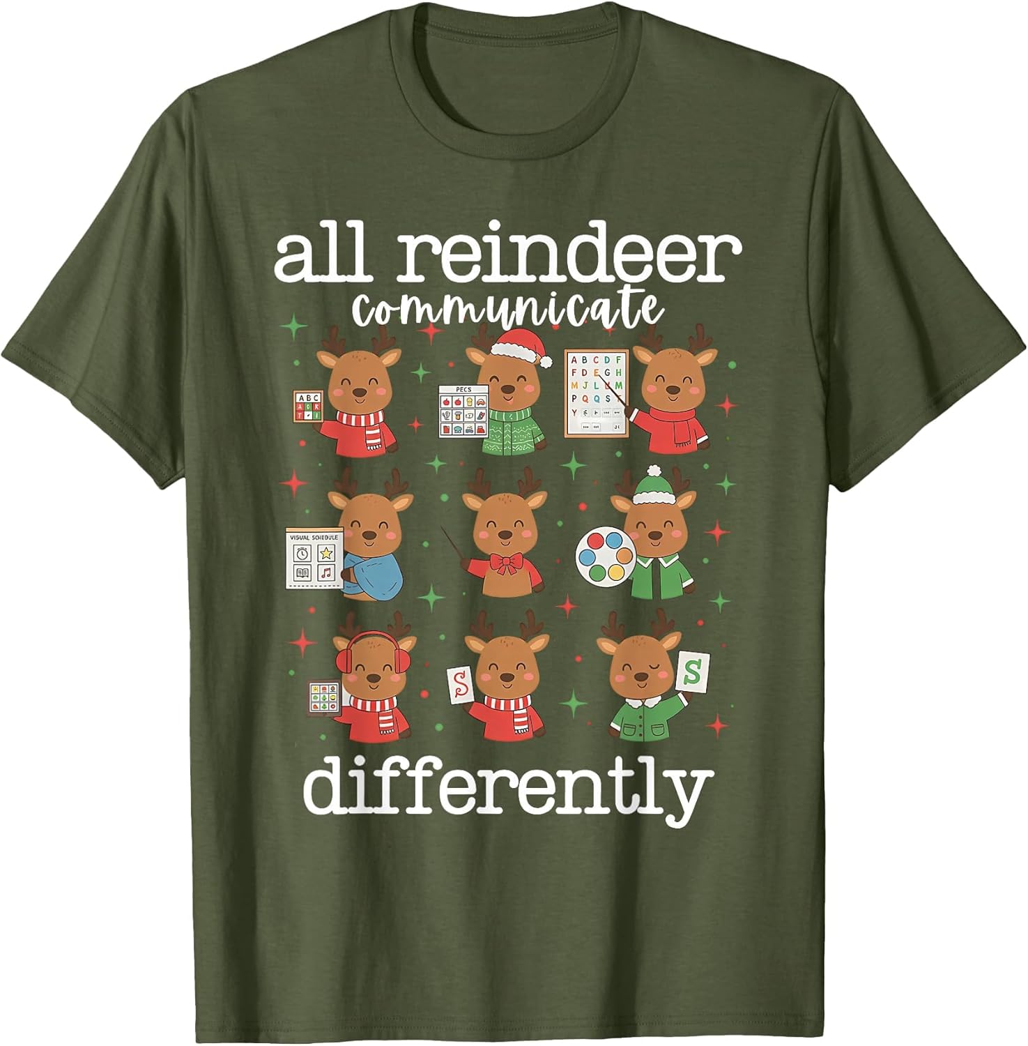 All Reindeer Communicate Differently Xmas Autism Awareness