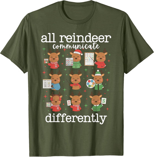 All Reindeer Communicate Differently Xmas Autism Awareness
