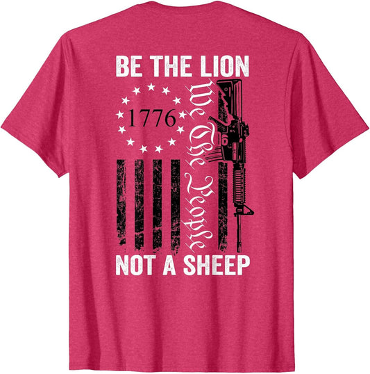 Be The Lion Not A Sheep - AR15 2nd Amendment Pro Gun (Back)