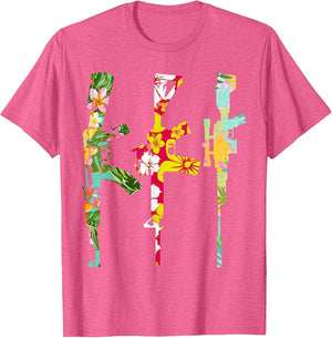 Tropical Gun Lover Firearm Beach Hawaiian Birthday AK AR 308