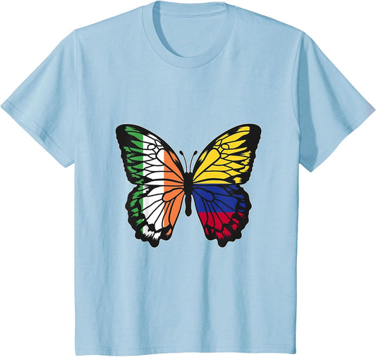 Ireland and Colombia Mix Butterfly Half Irish Half Colombian