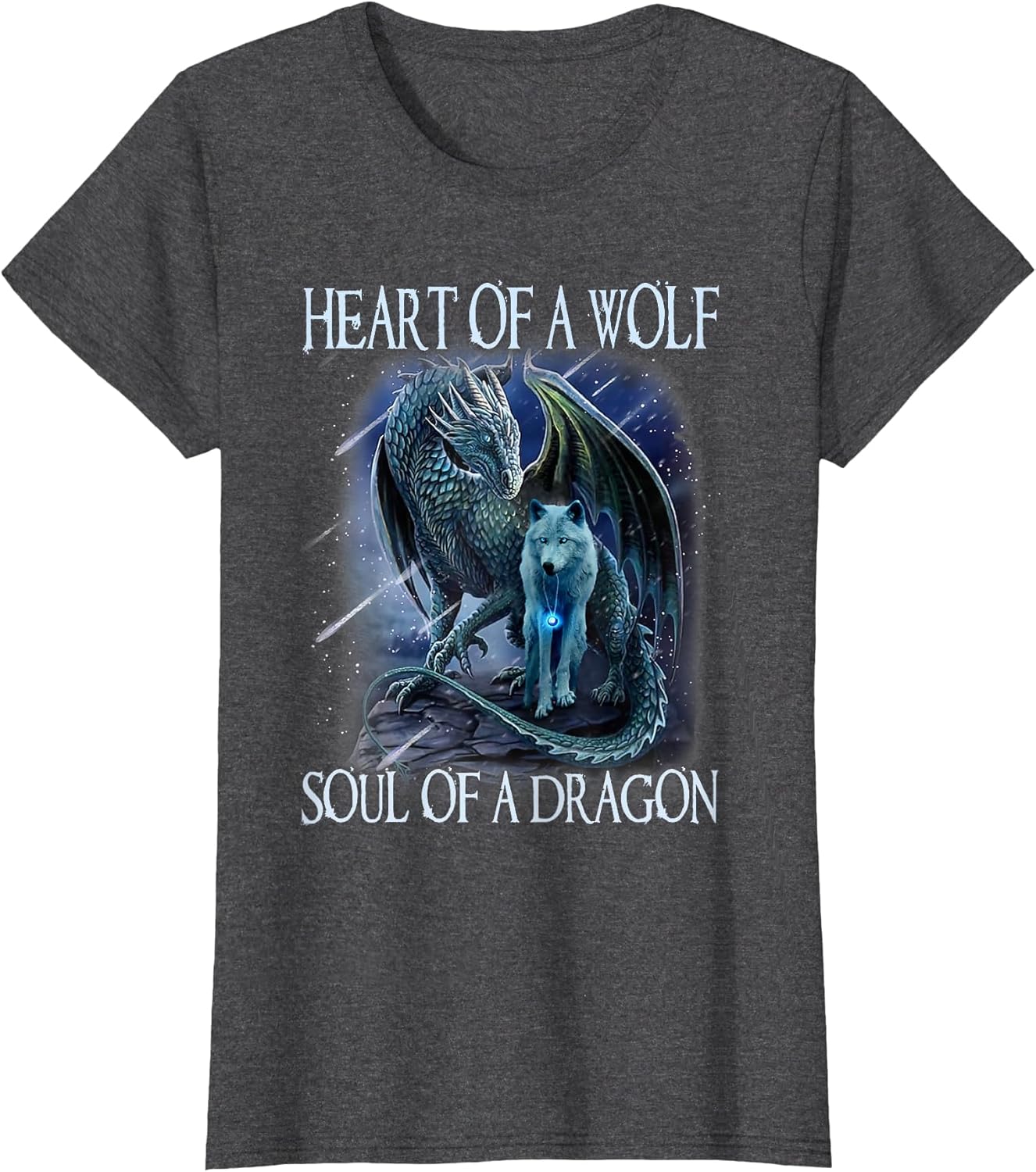 Heart of Wolf Soul of A Dragon - Cool Dragon - Wolf Warrior