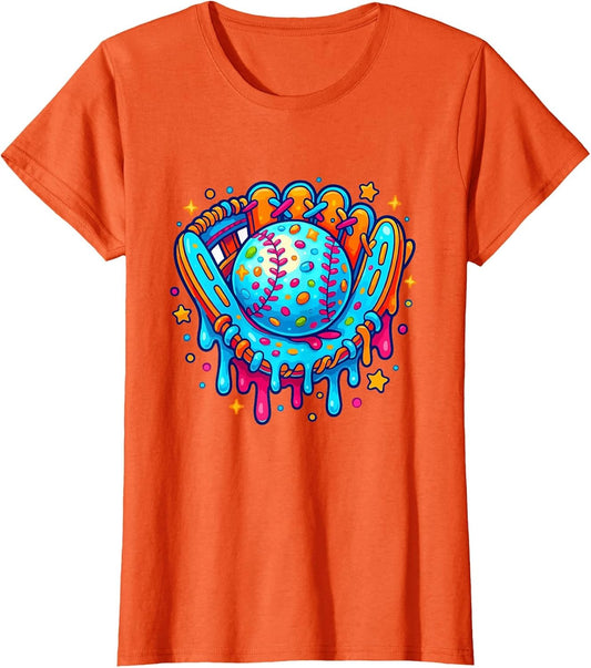 Baseball Drip Design Ice Cream Sprinkles Baseball Player