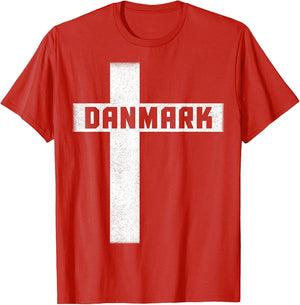 Danmark Flag Cross Design for Danish Pride Denmark Heritage