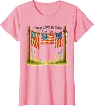 4th of July Patriotic America Flag Happy 250th Birthday