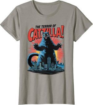 Terror of Vintage Catzilla Cat Spooky Cat Halloween