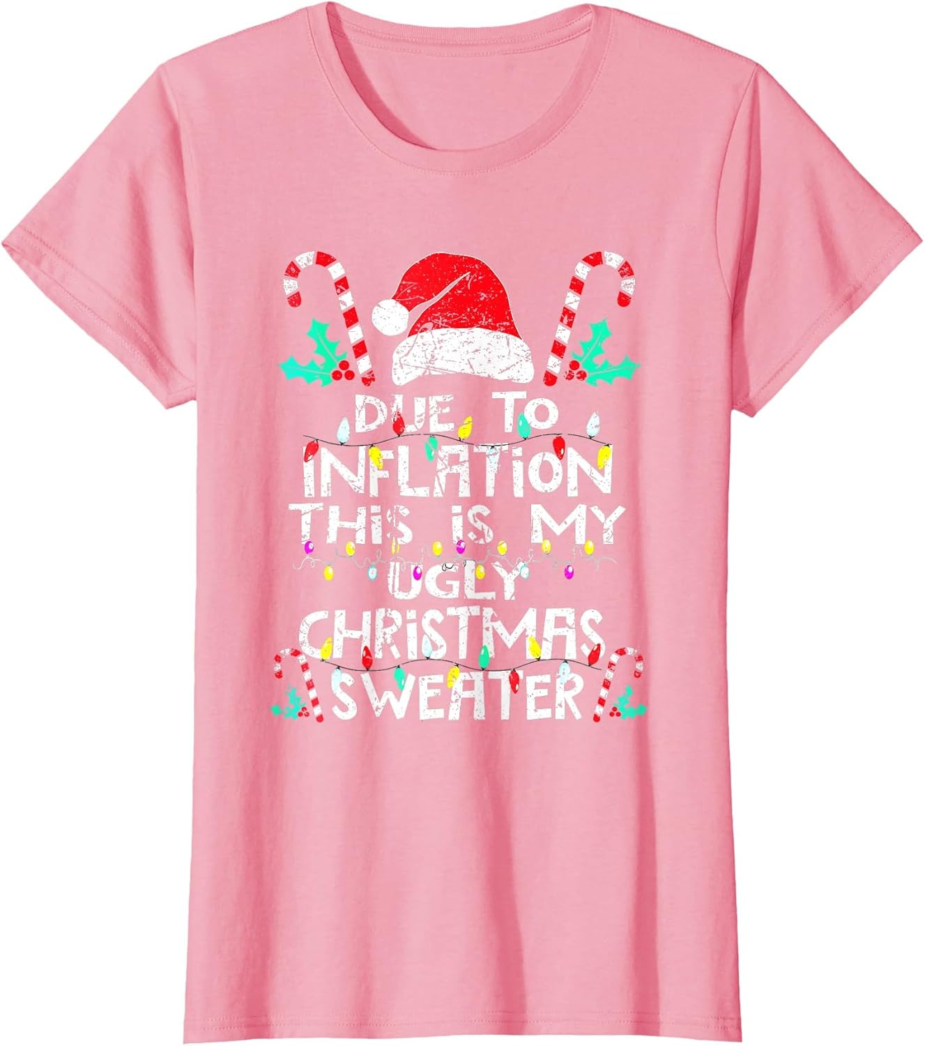 Funny Due to Inflation Ugly Christmas Sweater Vintage