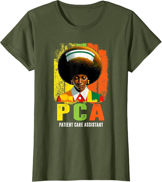 PCA Afro Black History Month Patient Care Assistant Women