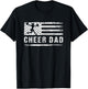 Cheer Dad American Flag Cheerleading Patriotic Father's Day