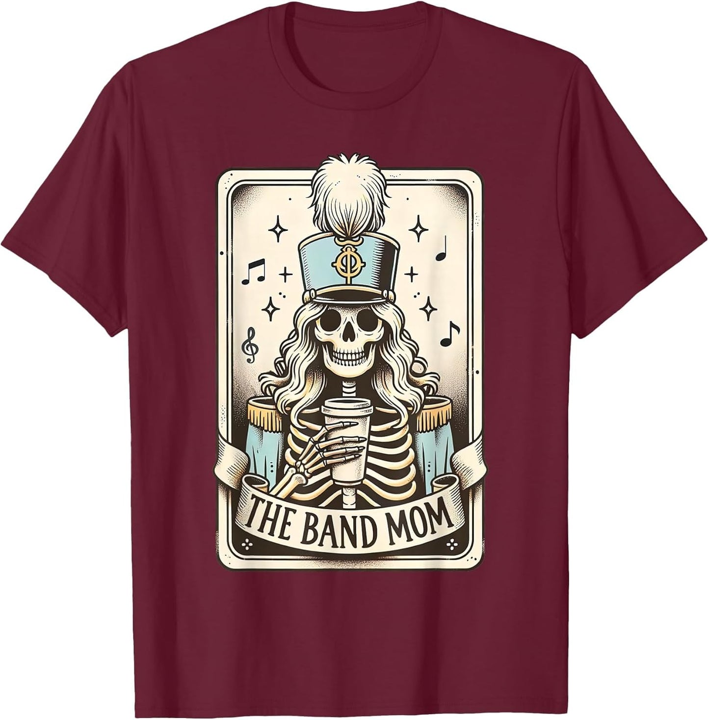 Marching Band Mom Tarot Card Skeleton Mom Musical Instrument