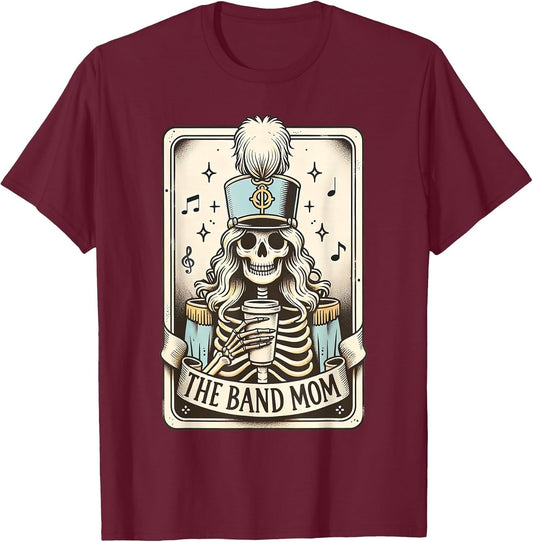 Marching Band Mom Tarot Card Skeleton Mom Musical Instrument