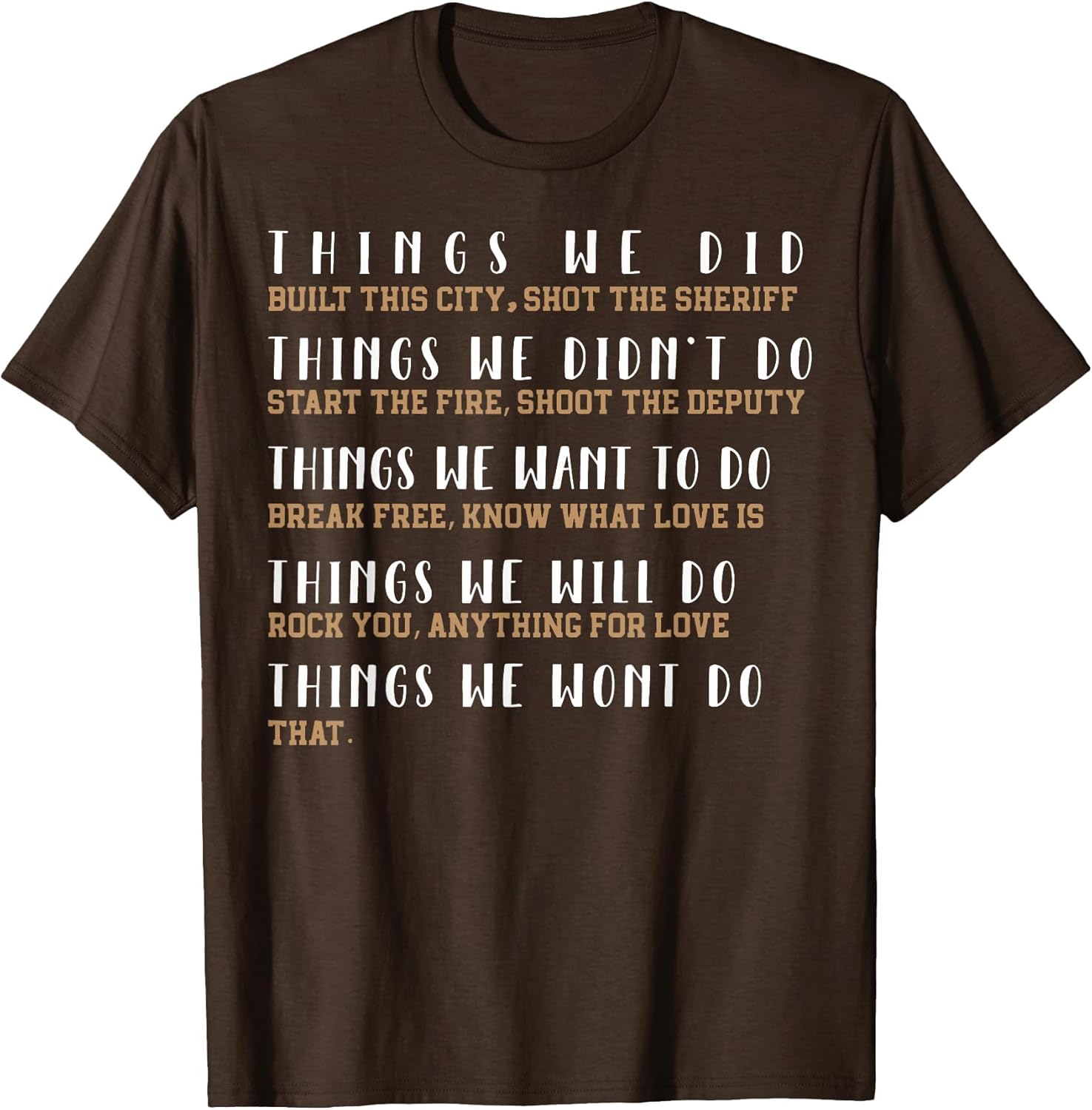 Things We Did Built This City Shot The Sheriff Start