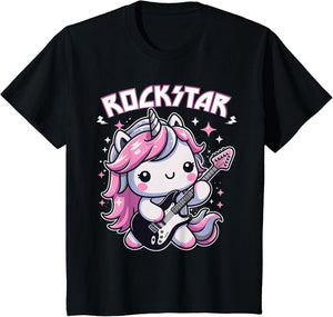 Rockstar Unicorn Playing Guitar Guitarist Kids Girls