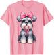 Coquette Bow Schnauzer Dog Mom Pink Ribbon Cute Mothers Day