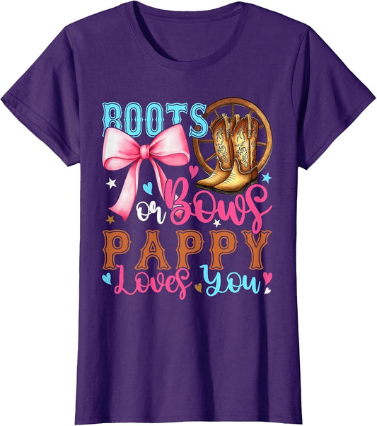 Boots or Bows Pappy Loves You Gender Reveal Party