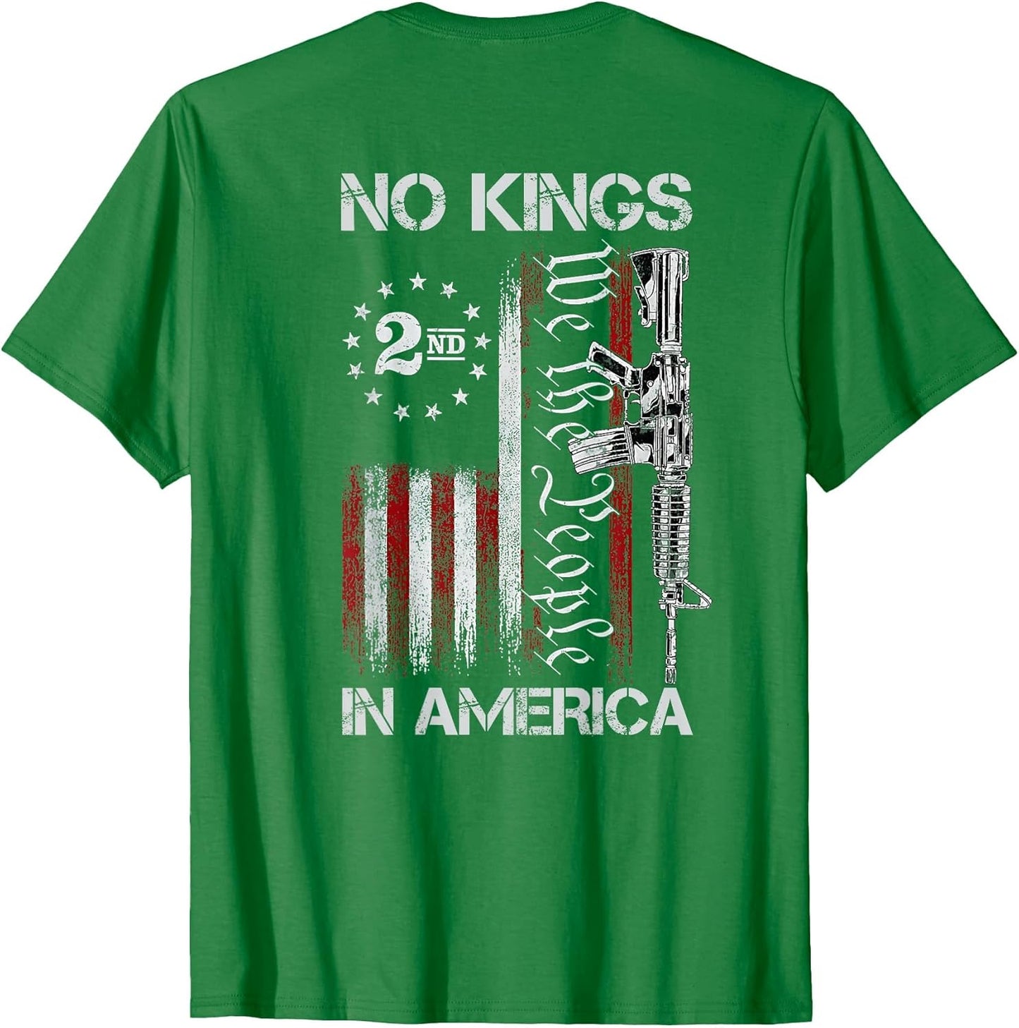 No Kings in American Vintage USA Flag No Kings (ON Back)