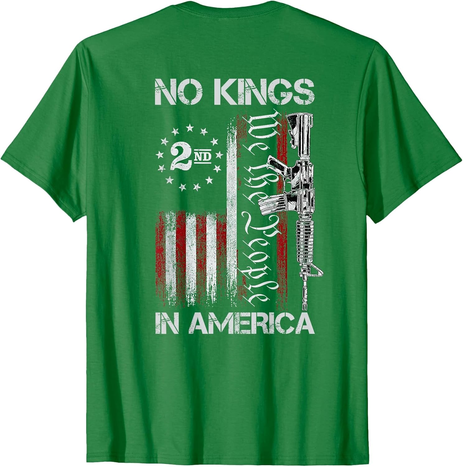 No Kings in American Vintage USA Flag No Kings (ON Back)
