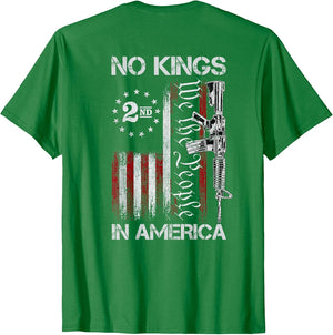 No Kings in American Vintage USA Flag No Kings (ON Back)