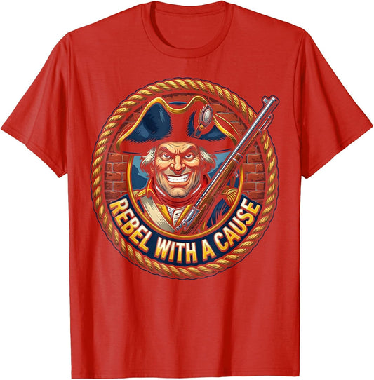 1776 Rebel With a Cause Patriotic Design