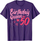 Birthday Queen 50 Years Old Ladies Cute 50th Birthday Women