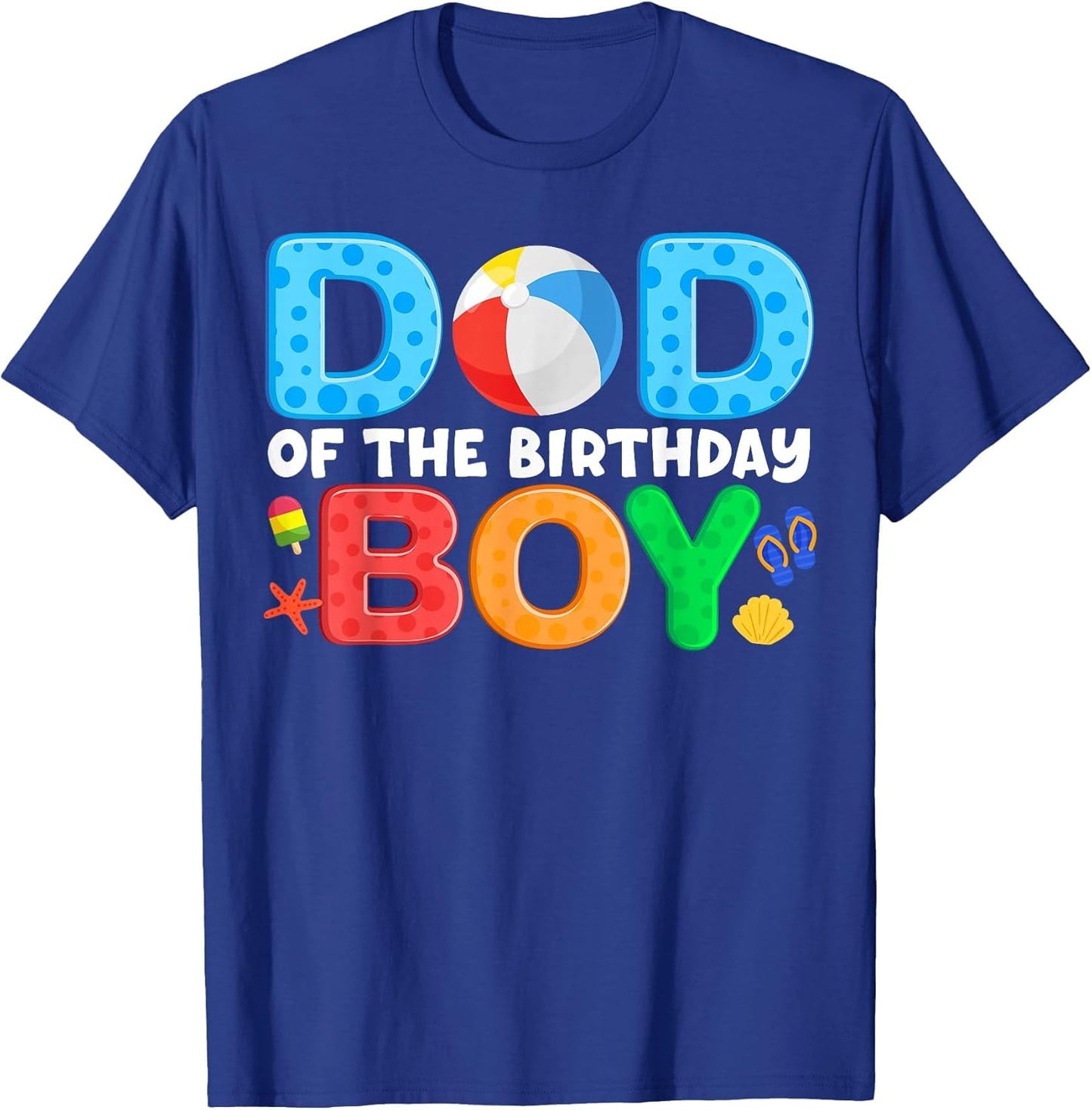 Dad Birthday Boy Kids Beach Ball Theme Party Pool Matching