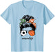 Mom Life Soccer and Basketball Mom Messy bun Momlife Funny